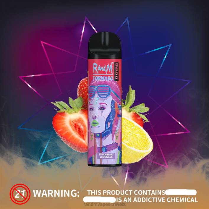 RandM Tornado Schweiz | RandM Tornado 00P2243 8000 Airflow Control Vape-Gerät 1St Traubenorange